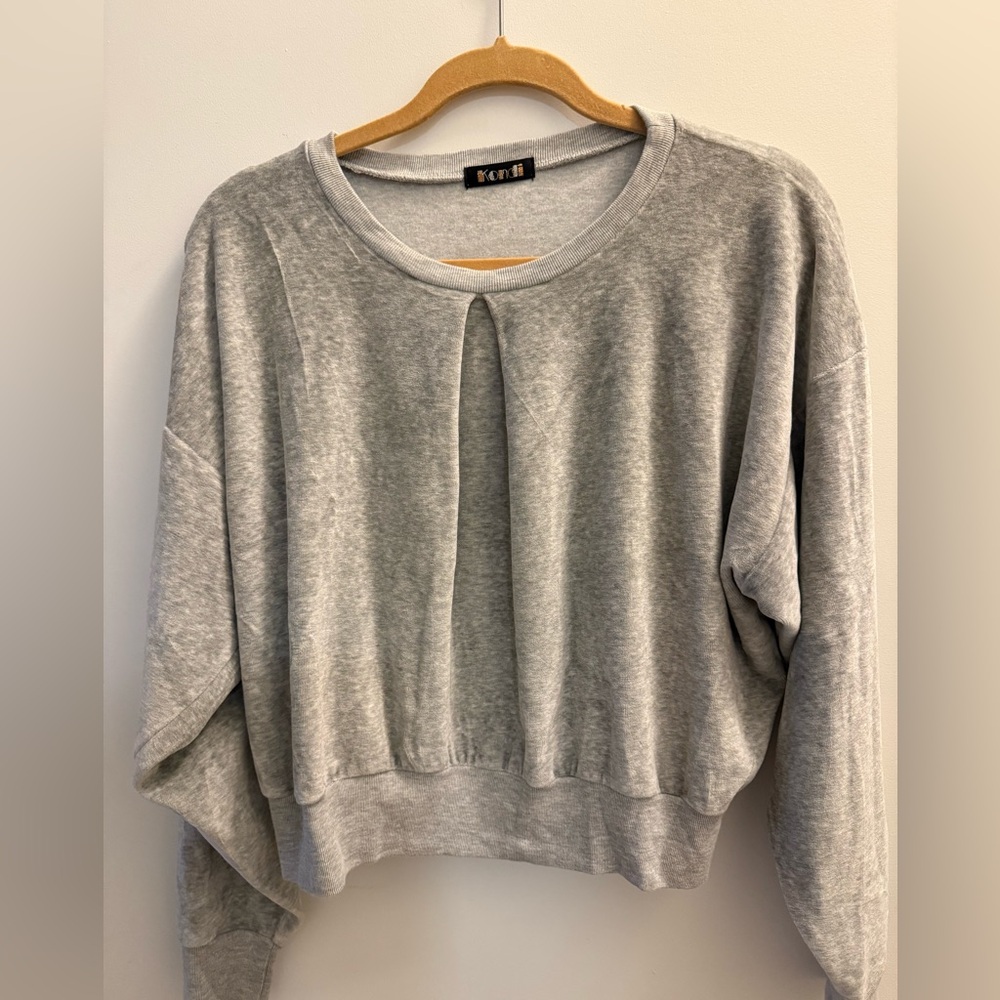 Suzi Kondi Gray Raglan  Sweatshirt